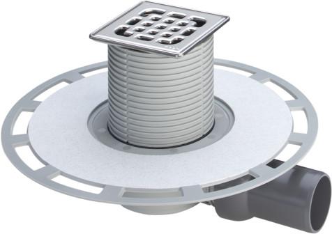 Viega Badablauf 4939 superflach grau mit Edelstahlrost 565701 - Bild 1