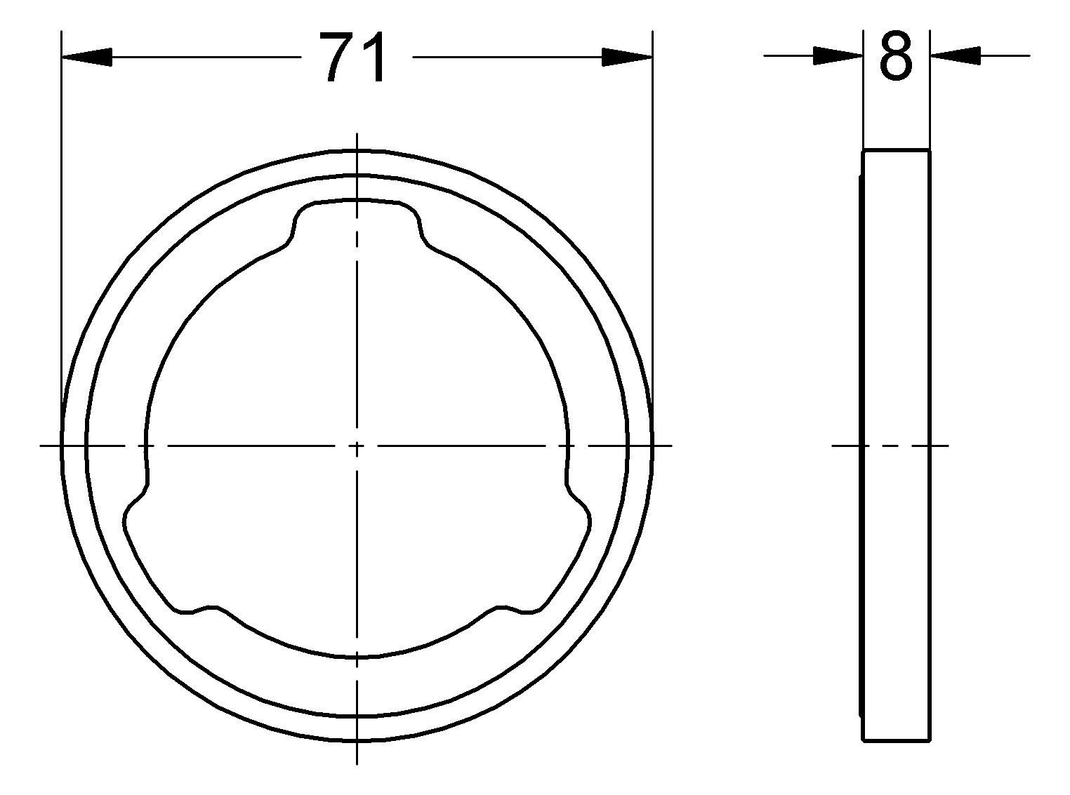 GROHE Ausgleichscheibe 8mm für Rainshower Duschsysteme verchromt 27180000 - Bild 2