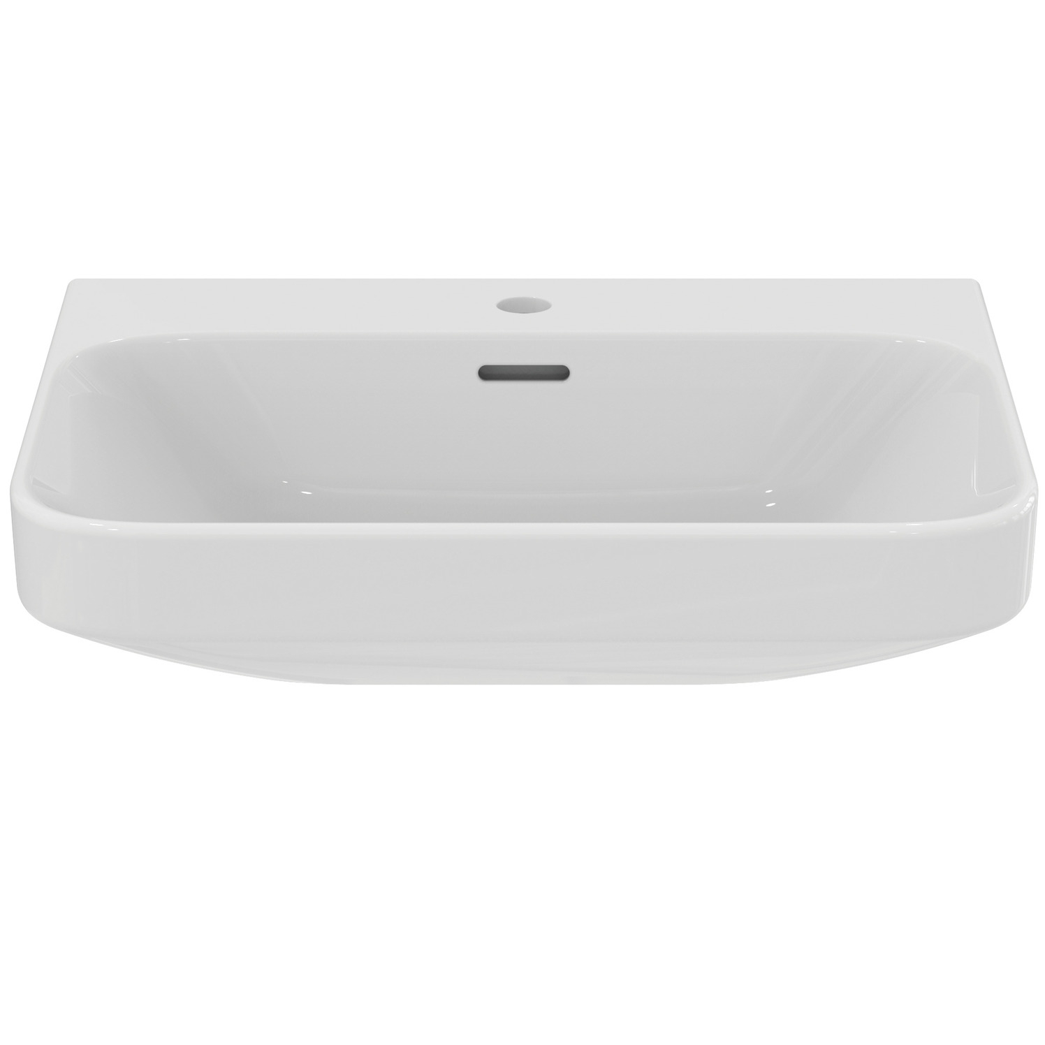 VIGOUR Waschtisch derby V3 60x48cm PflegetectPlus weiss mit Hahnloch und Überlauf