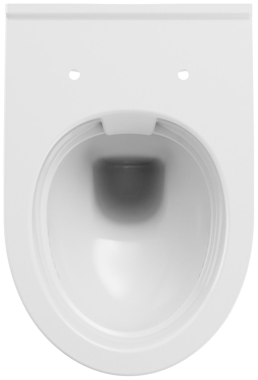 VIGOUR Wand-Tiefspül-WC clivia V2 weiss, spülrandlos