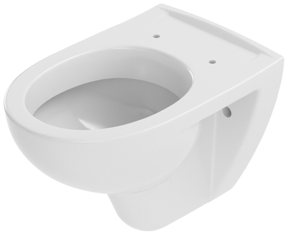 VIGOUR Wand-Tiefspül-WC clivia plus weiß mit Spülrand u. Sitzerhöhung 5cm