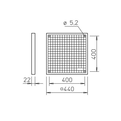 Helios Lüftungsgitter G 400 Kunststoff weiss 400 x 400 mm inkl. Befestigungsmaterial 00800 - Bild 2