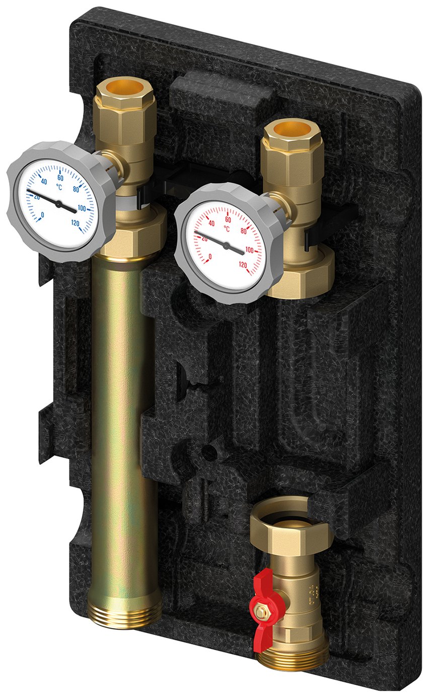 Pumpengruppe MeiFlow S UC DN 25 1'' 66811 EA für ungemischte Heizkreise, Isolierung, ohne Pumpe - Bild 1