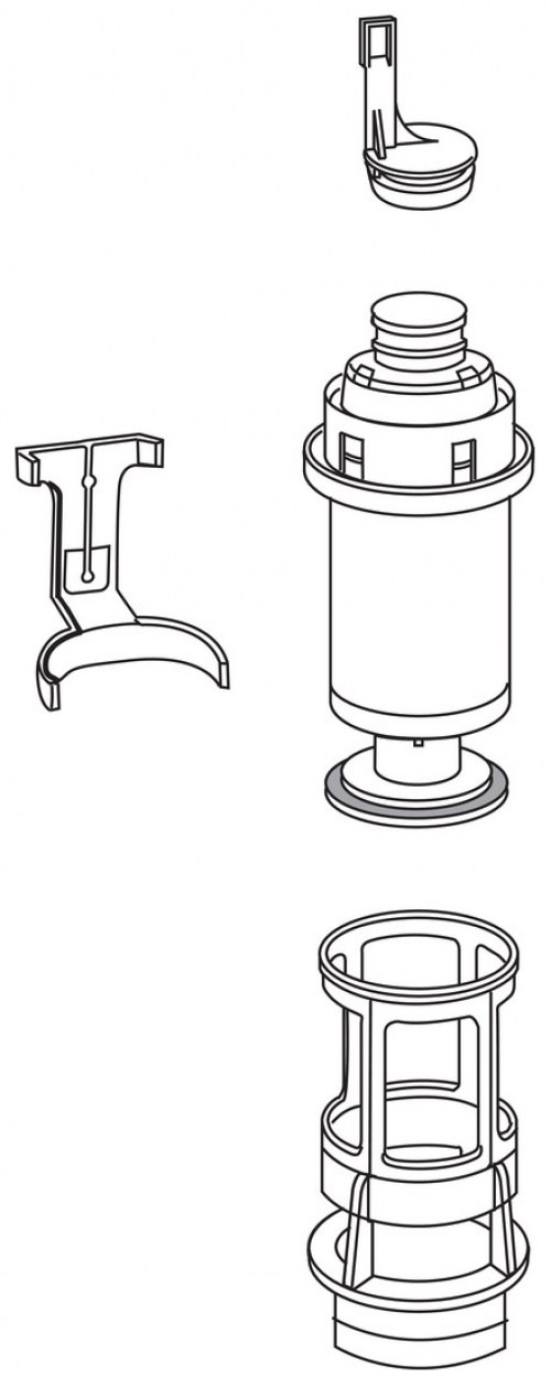 MEPA Ablaufventil-Set 590739, für UP-Spülkasten Sanicontrol Typ B11/B12/B13/B14 - Bild 1