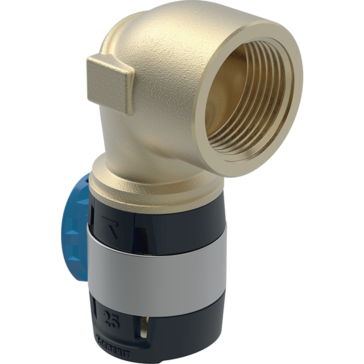 Geberit FlowFit Übergangsbogen 90 Grad mit IG d=25mm (Rp 3/4) Rotguss+ 620.532.00.1 - Bild 1