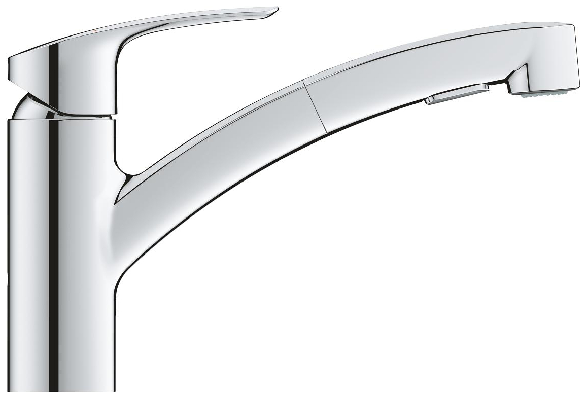 GROHE Spültischbatterie Eurosmart Zero chrom, mit ausziehbarer Dual-Spülbrause 30305001 - Bild 2