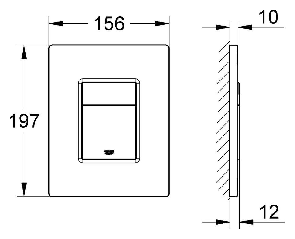 Grohe Skate Cosmopolitan WC-Betätigungsplatte weiss, senkrecht/waagerecht 38732SH0 - Bild 2