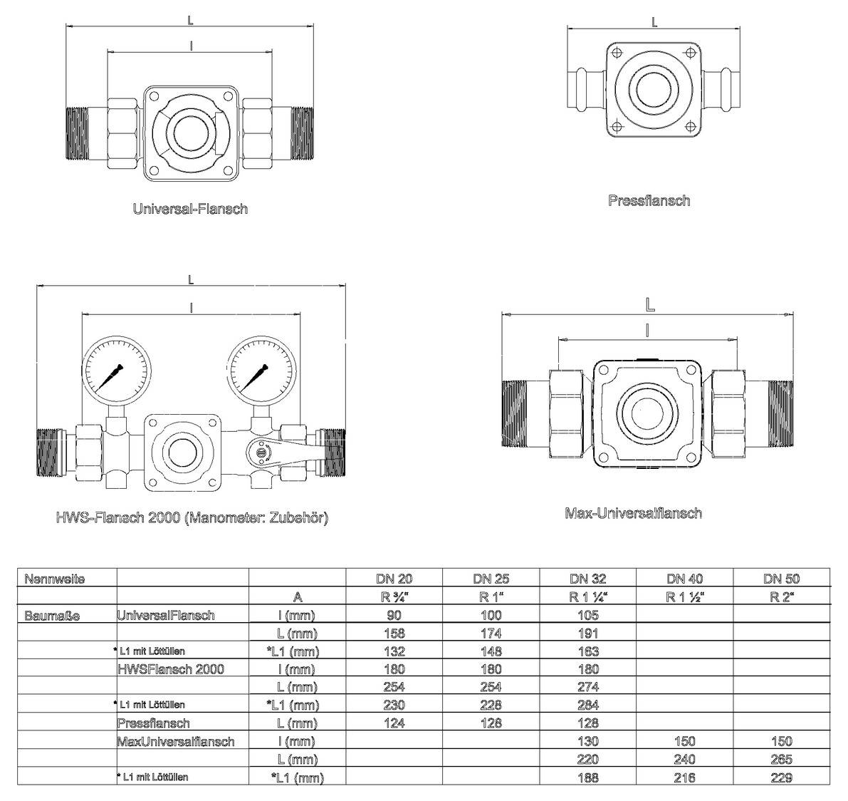 SYR Drufi Universalflansch DN 32 Gewinde 11/4'' inklusive 2 Dichtungen 2315.32.005 - Bild 2