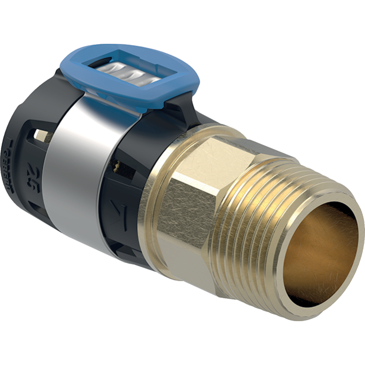 Geberit FlowFit Übergang mit Aussengewinde d=40mm (R 1 1/4) Siliziumbronze 620.314.00.1 - Bild 1