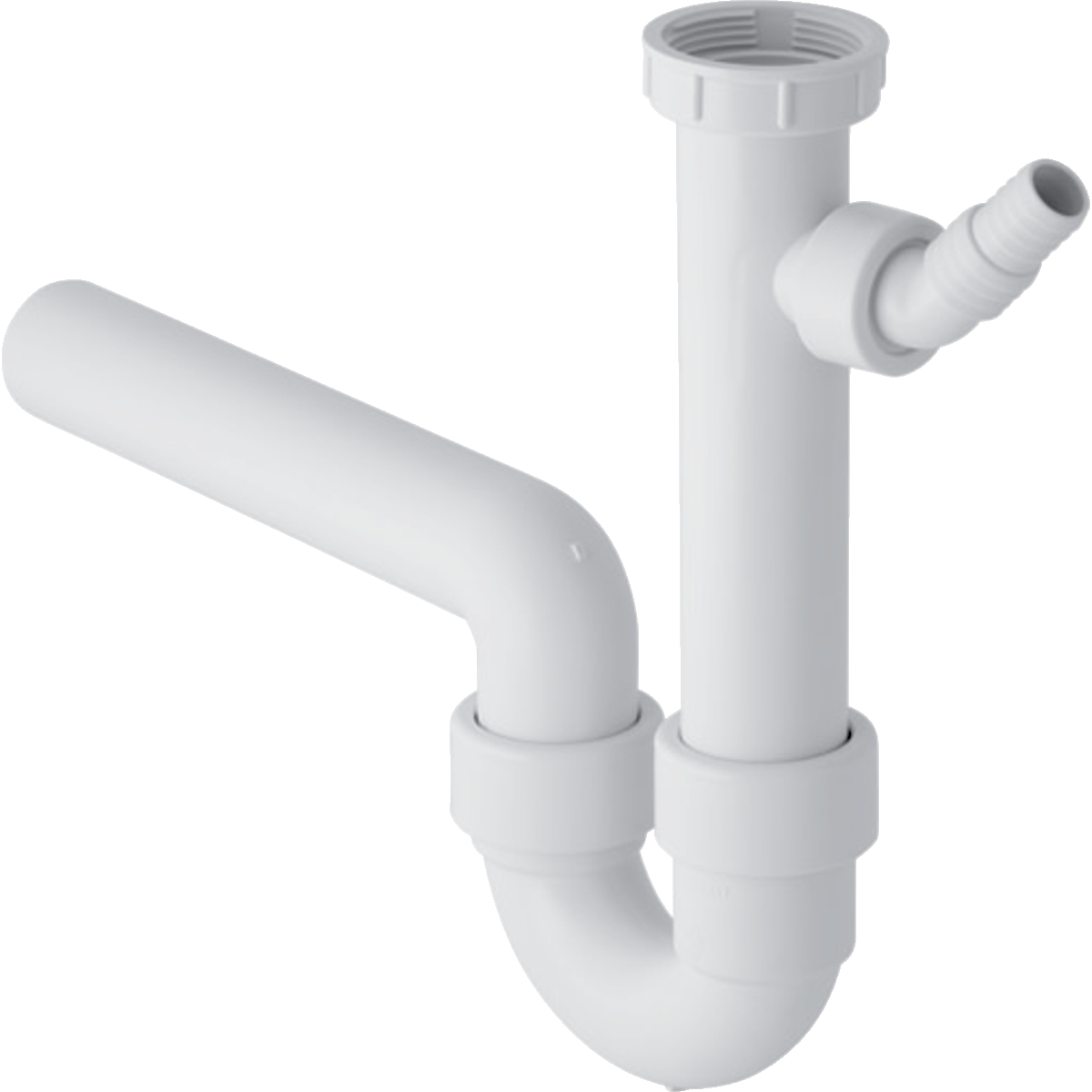 Geberit Siphon 1 1/2'' x 40 mm für Spülbecken mit waagerechtem Abgang und Winkelschlauchtülle