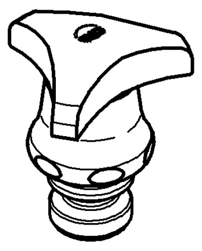 GROHE Oberteil Trecorn Griff Markierung rot 3/4'' chrom 11105000 - Bild 2