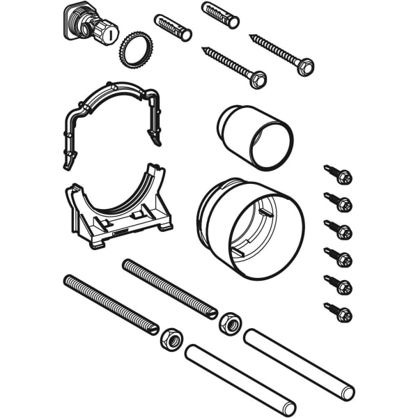 Geberit Montagezubehör 241.869.00.1 für Wand-WC für Duofix Element mit Sigma UP-Spülkasten - Bild 2