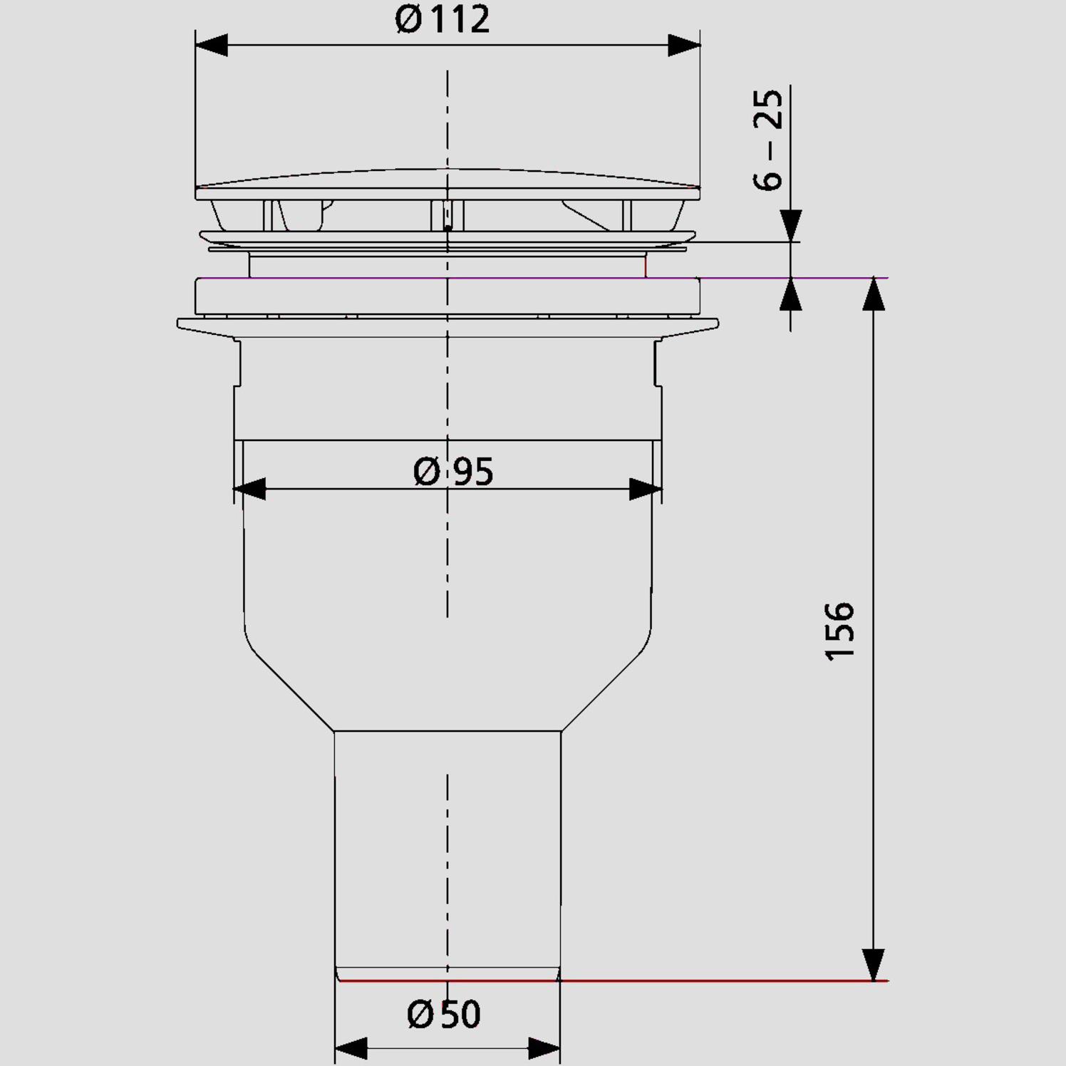 SANIT Duschablauf 823/90S DN50 Abgang senkrecht inklusive Farbset verchromt 34.046.00..0000 - Bild 2