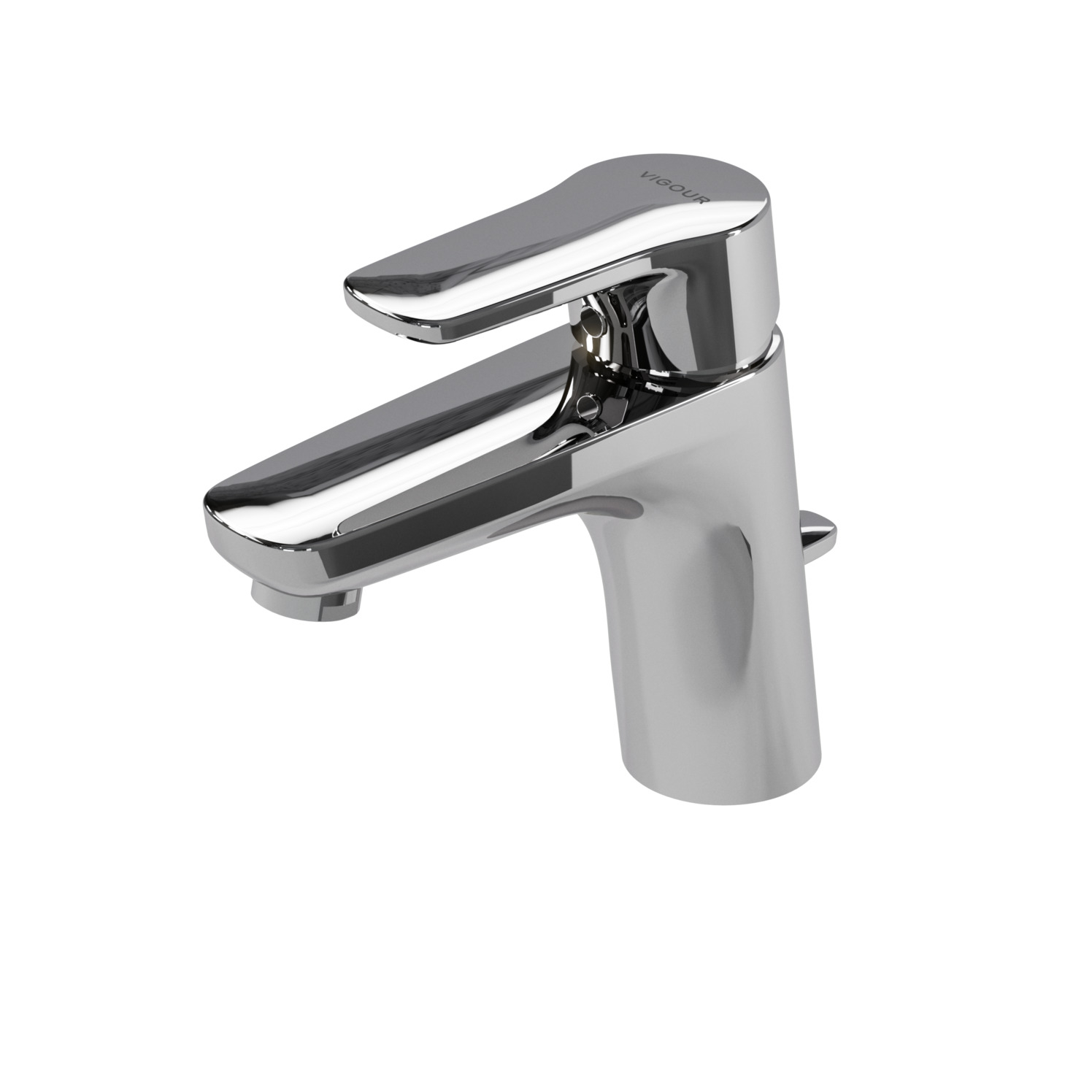 DEND Einhand-Niederdruck-Waschtischbatterie derby V3 mit Ablaufgarnitur verchromt