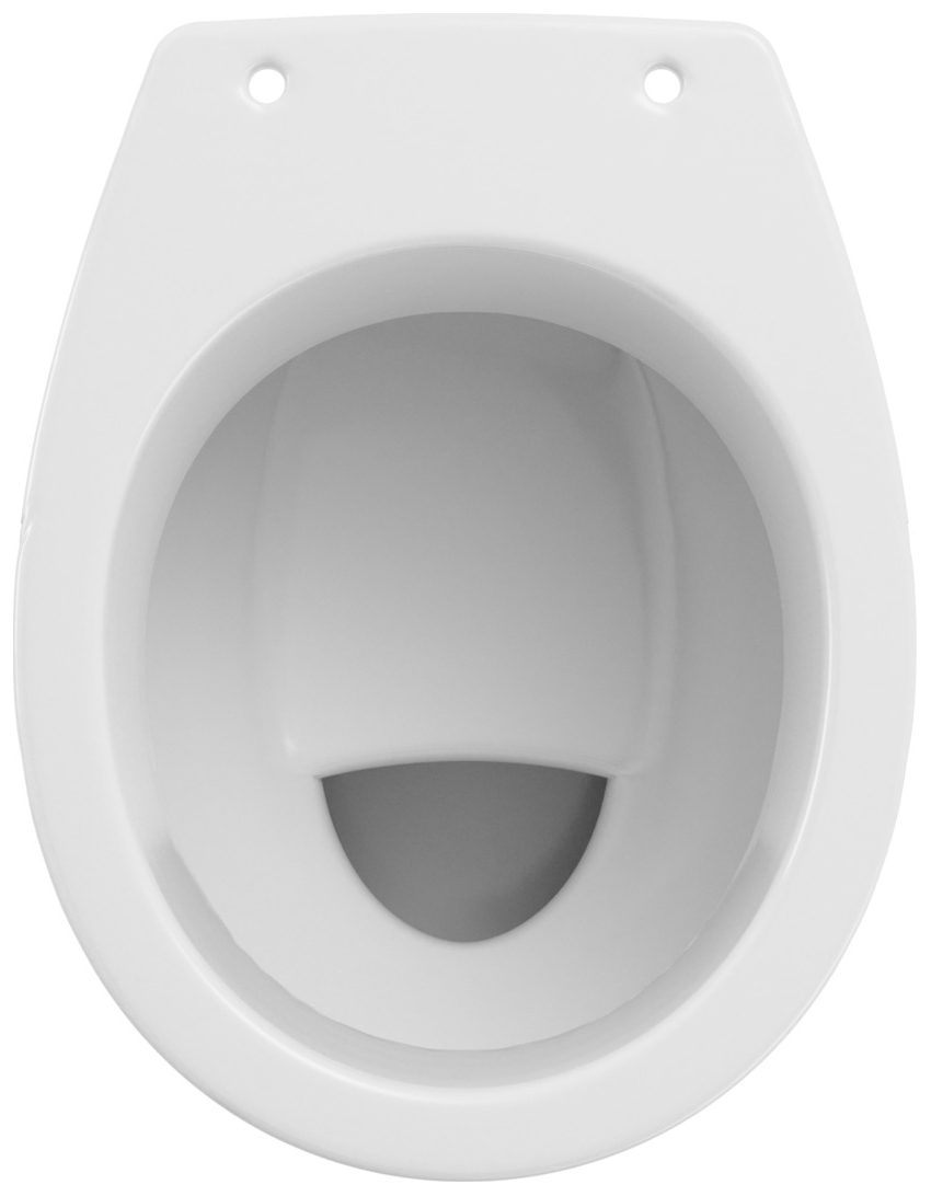 VIGOUR Stand-Flachspül-WC clivia V2 plus weiß mit Spülrand u. Sitzerhöhung 10cm