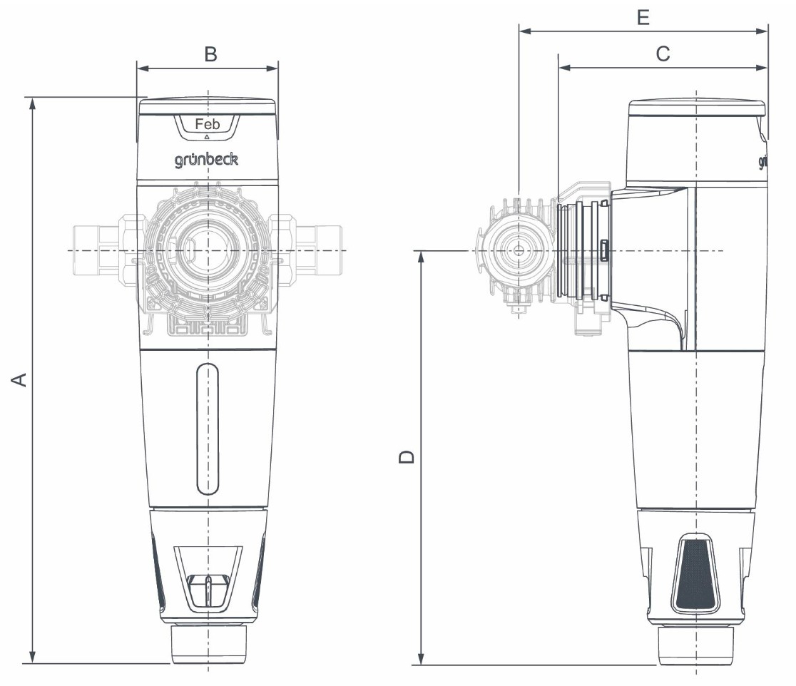 Grünbeck Rückspülfilter pureliQ:RX 101000030000, für cliQlock Modulsystem - Bild 2