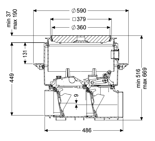 KESSEL Rückstauverschluss Staufix SWA ohne Spitzende/Muffe, Bodenplatte, schwarz 73000.10S - Bild 2