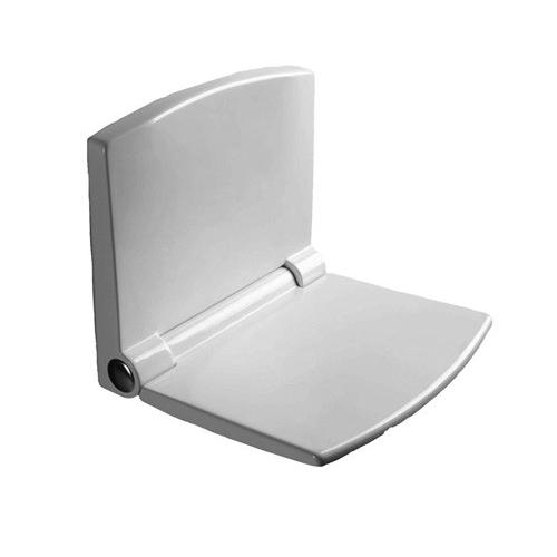 wuh24 Duschsitz mit Montageplatte, antibakteriell beschichtet weiß inklusive Befestigungsmaterial - Bild 1