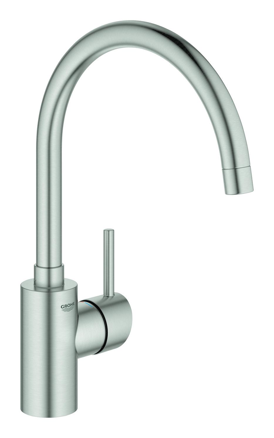 Grohe Spültischbatterie Concetto hoher Auslauf Zero supersteel 32661DC3 - Bild 1