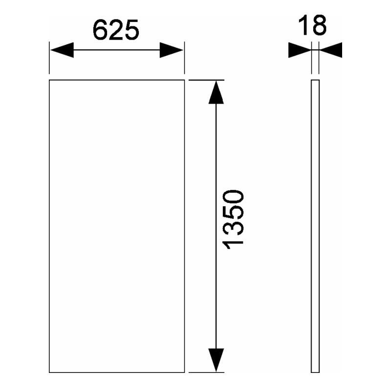 TECEprofil Paneelplatte Gips-KT 1350 x 625 x 18 mm Feuchtraum 9.200.000 - Bild 2