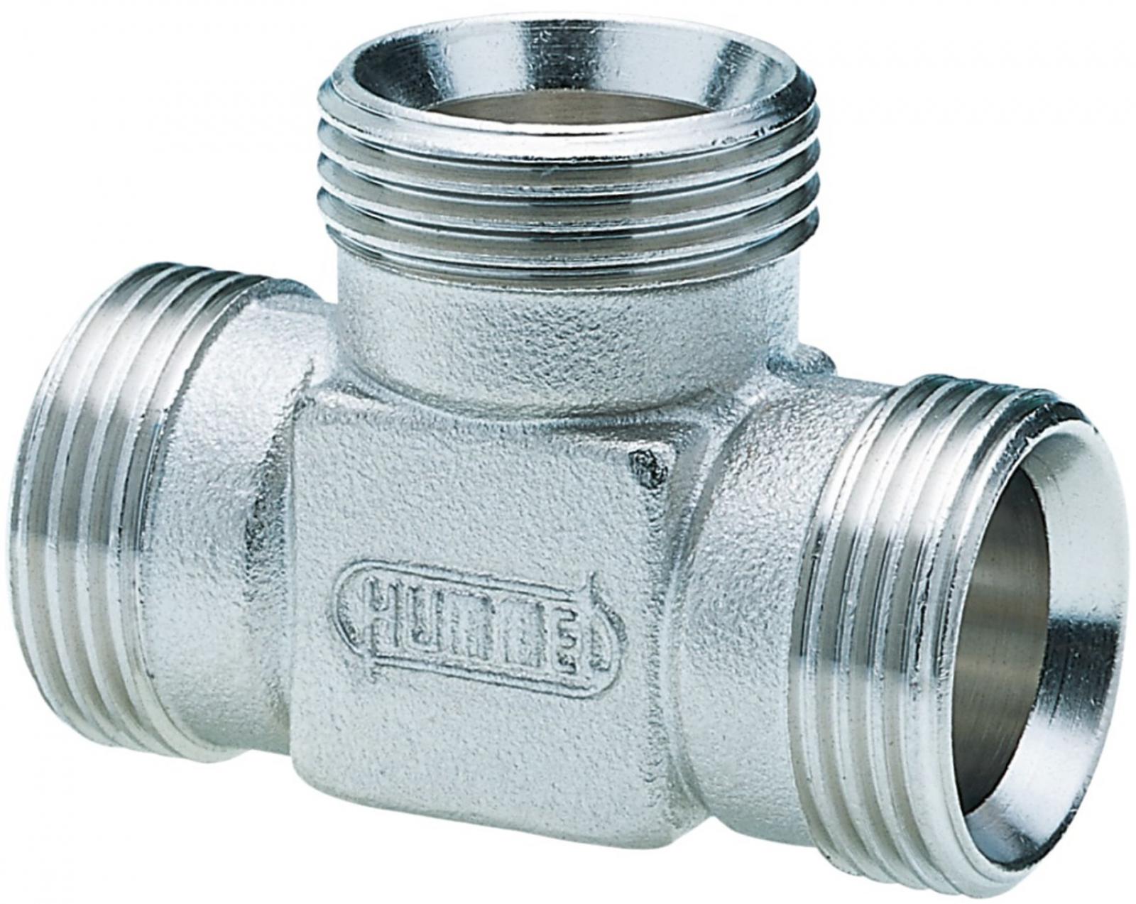 Hummel Kupplungs-T-Stück G 3/4 x G 3/4 x G 3/4 Eurokonus vernickelt 2253349501 - Bild 1