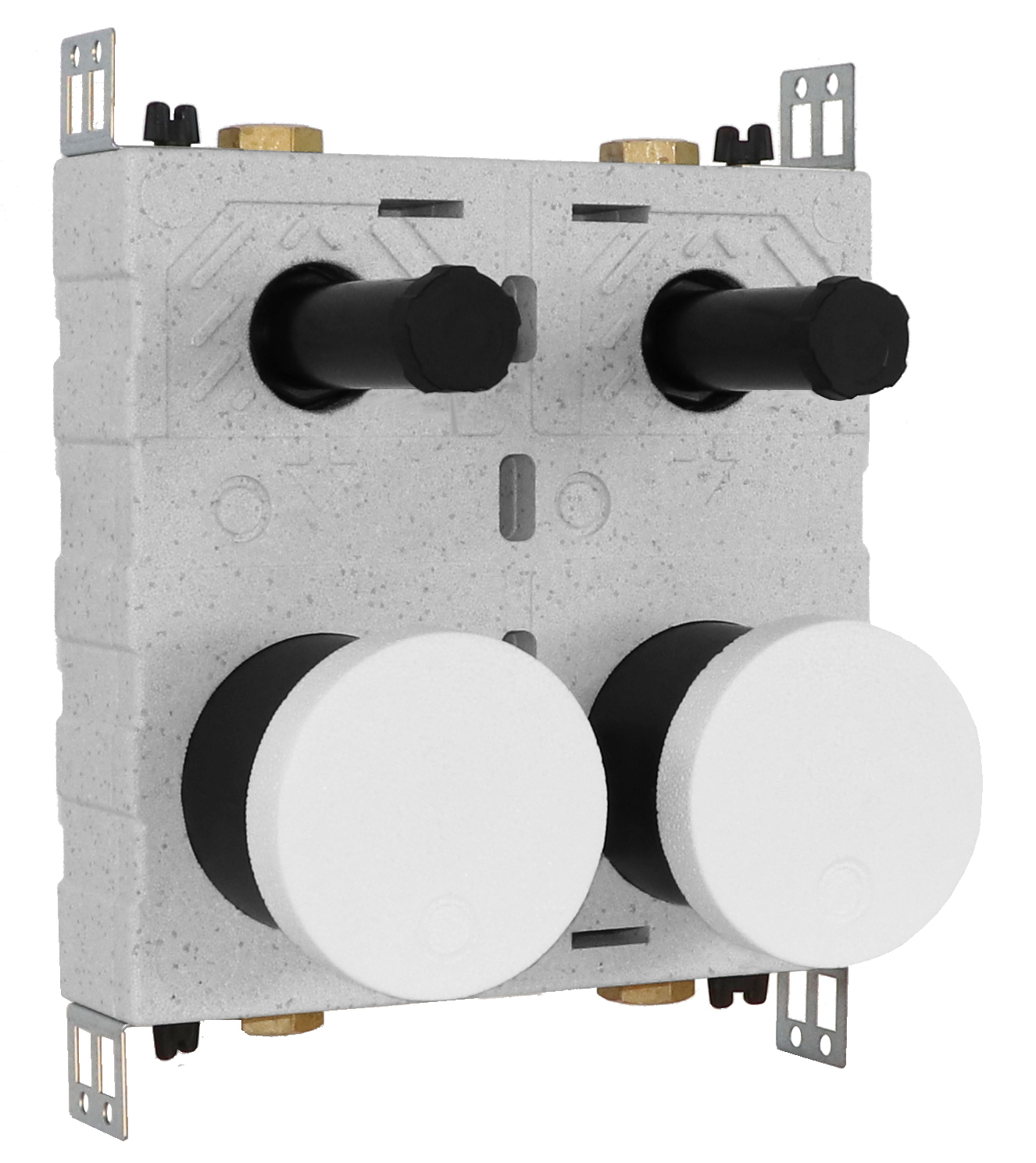 Wittigsthal Wasserzählermodul UP-fix-Clever Messing 20/2-C DUO für 2 Zähler G2''-Koax Istameter