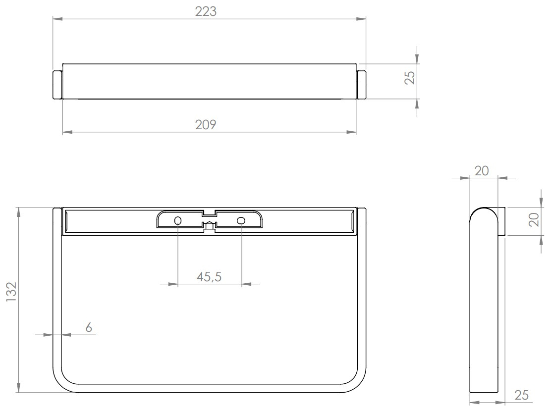 VIGOUR Handtuchring derby V3 schwarzmatt