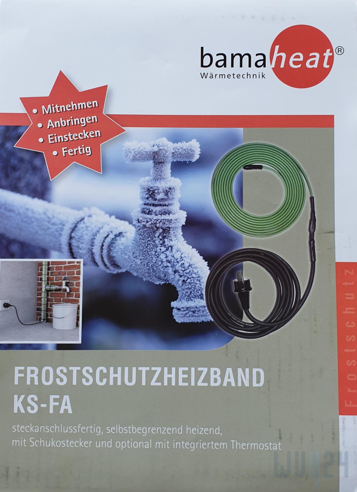 bamaheat Heizband KS10-FA9 Länge 9m IP65 selbstbegrenzend mit Schukostecker 8000-30.59 - Bild 2