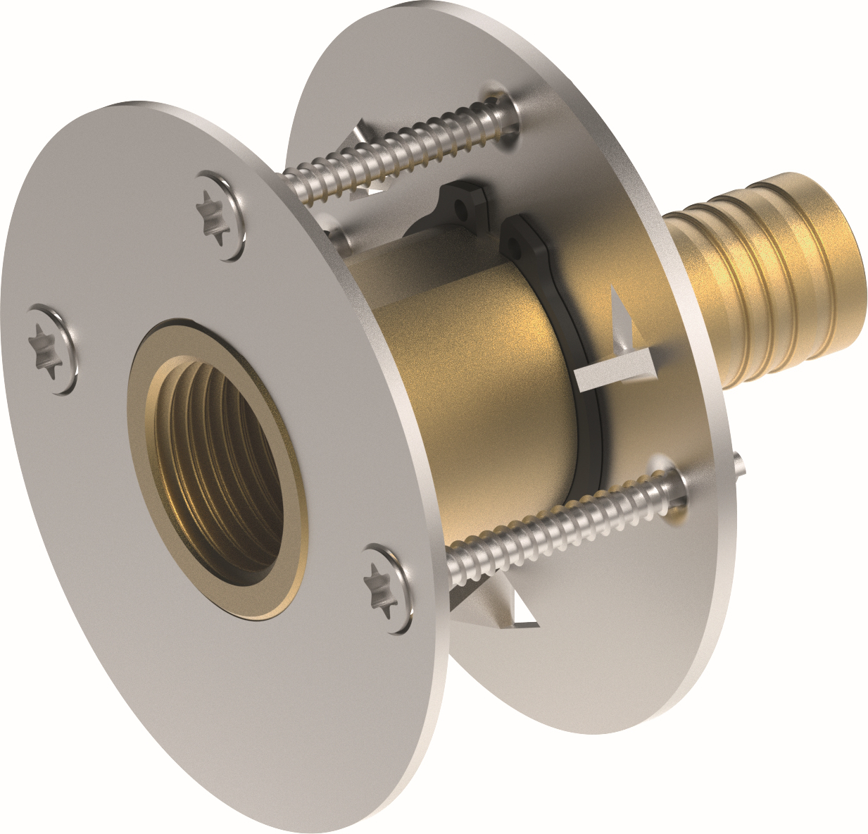 TECElogo Universal-Wanddurchführung 16 x 1/2'' IG Rotguss/Siliziumbronze 8723009 - Bild 1