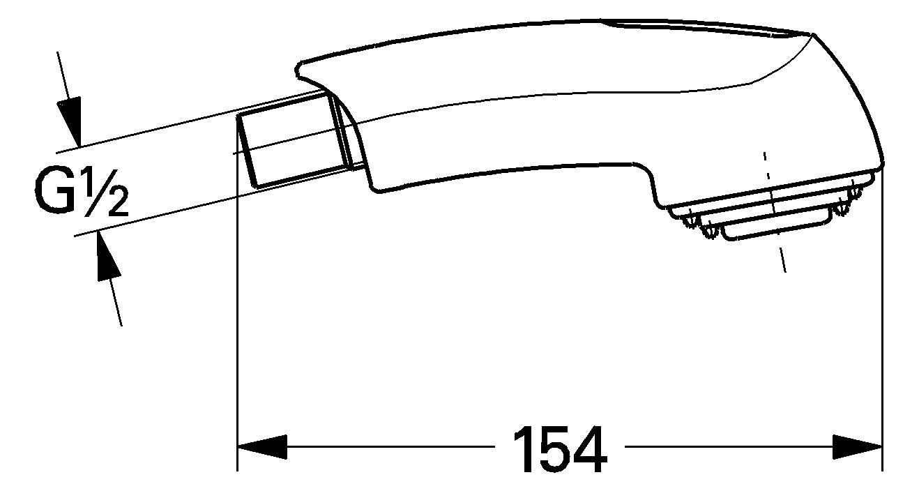 GROHE Spülbrause 46312IE0 verchromt für Zedra/Europlus (neue Ausführung)  - Bild 2