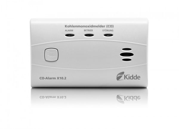 KIDDE Kohlenmonoxidmelder CO-Alarm X10.2 Testknopf zur Kontrolle mit Lithium-Langzeitbatterie 13776 - Bild 1