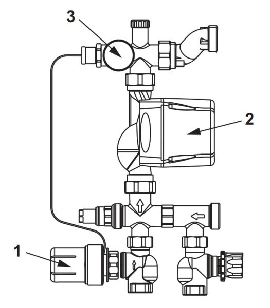 TECEfloor Thermostatkopf mit Fernfühler Ersatzteil 77990036, für Festwertregelung - Bild 1