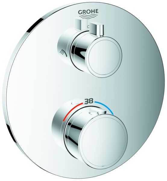 GROHE Thermostat-Brausebatterie Grohtherm FMS rund chrom 24076000, für Rapido SmartBox - Bild 1