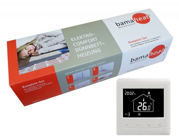 bamaheat Dünnbettheizung Elektro-Comfort-Set ECS-A 3m² 450W mit Thermostat ETC 21 Wifi - Bild 1