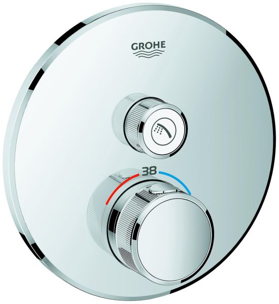 GROHE Thermostat Grohtherm SmartControl FMS rund 1 Absperrventil chrom 29118000 - Bild 1