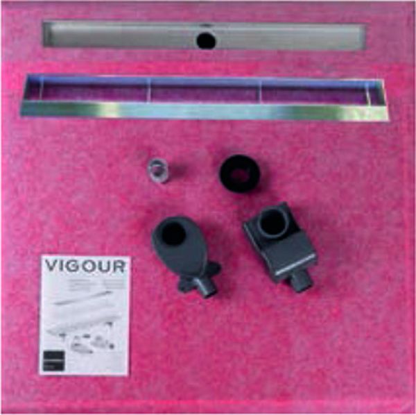 VIGOUR Duschelement individual 3.0, 90x120cm mit integrierter Duschrinne individual 70cm - Bild 1