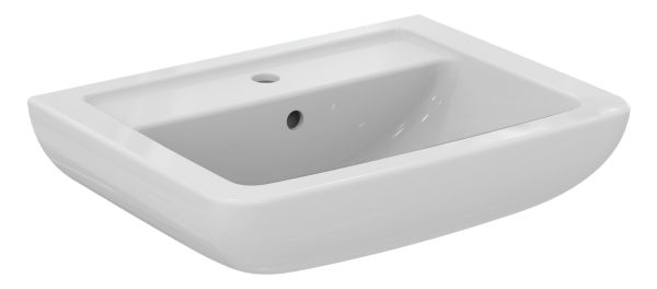 Ideal Standard Waschtisch Eurovit-Plus 60x46cm eckig weiß mit Überlauf und Hahnloch V302701 - Bild 1