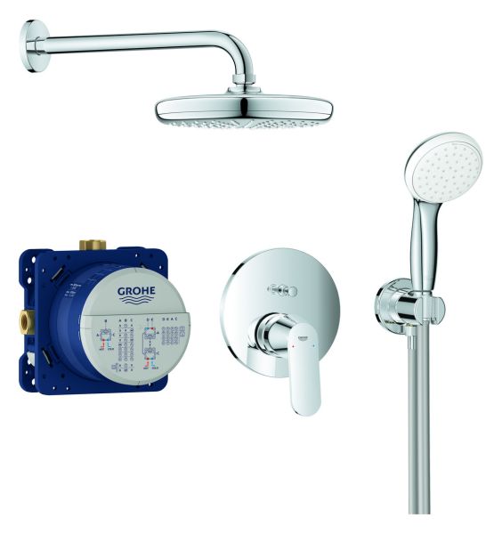 GROHE UP-Duschsystem Eurosmart mit FMS/SmartBox/Kopfbrause und Brauseset chrom - Bild 1
