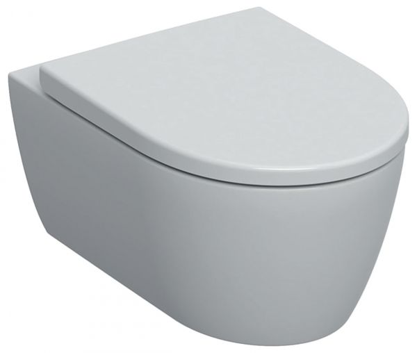 Geberit iCon Set Wand-WC Tiefspüler, geschlossene Form, Rimfree, mit WC-Sitz, weiß - Bild 1