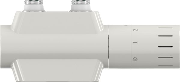 Logafix Universalarmatur-Set V2 weiss, Thermostatkopf mit Nullstellung und Abdeckung - Bild 1