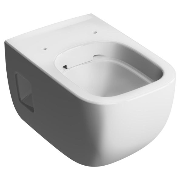 VIGOUR Wand-Tiefspül-WC derby plus, spülrandlos +5cm sichtbare Befestigung, weiss - Bild 1