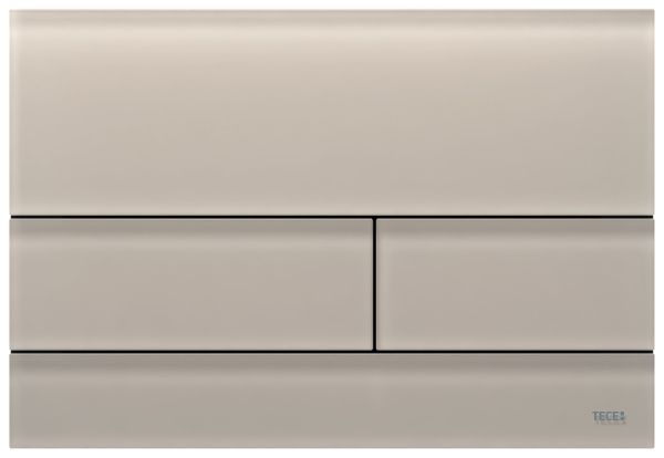 TECEsquare II WC-Betätigungsplatte Zweimengentechnik, Glas sandbeige satiniert 9240827 - Bild 1