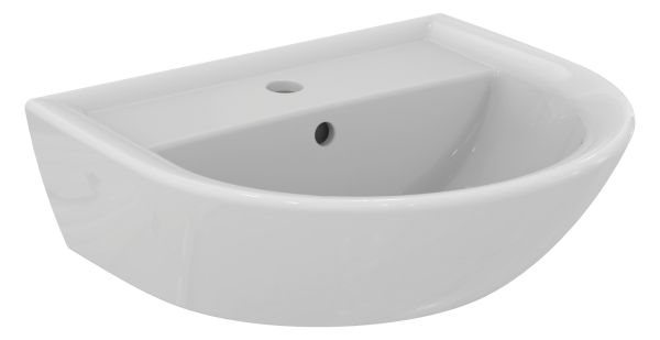 Ideal Standard Handwaschbecken Eurovit 50x44cm weiß, mit Überlauf und Hahnloch W332801 - Bild 1