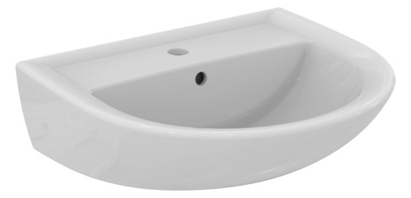 Ideal Standard Waschtisch Eurovit 55x46cm weiß, mit Überlauf und Hahnloch W332601 - Bild 1