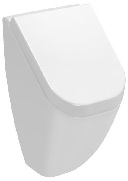 Urinalbecken mit Deckel weiß 315 x 550 mm, Zulauf verdeckt, inklusive Befestigungssatz - Bild 1