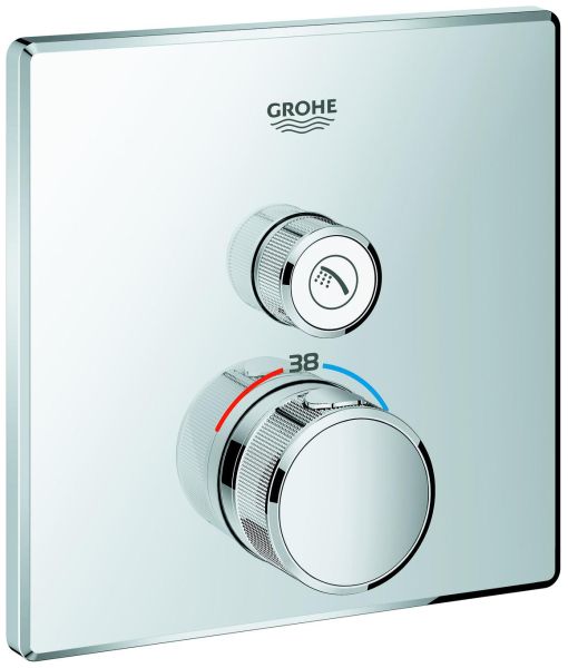 GROHE Thermostat Grohtherm SmartControl eckig FMS ein Absperrventil chrom 29123000 - Bild 1