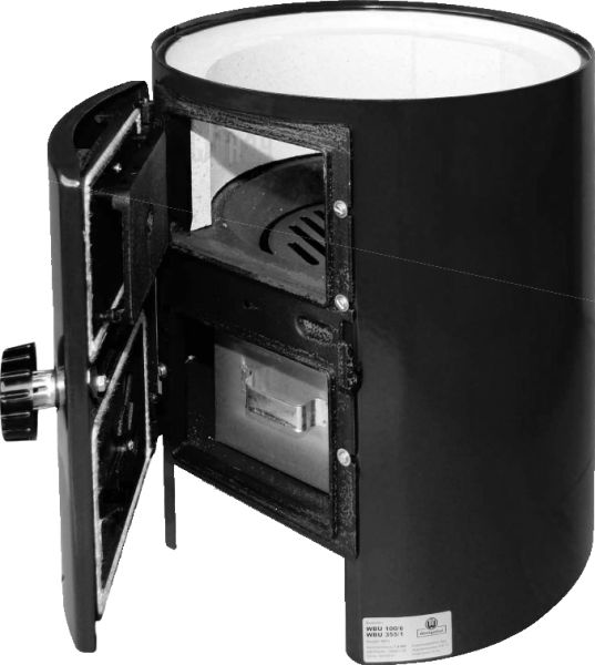 Wittigsthal Badeunterofen WBU 100/6 schwarz, Durchmesser 365 mm, für feste Brennstoffe - Bild 1