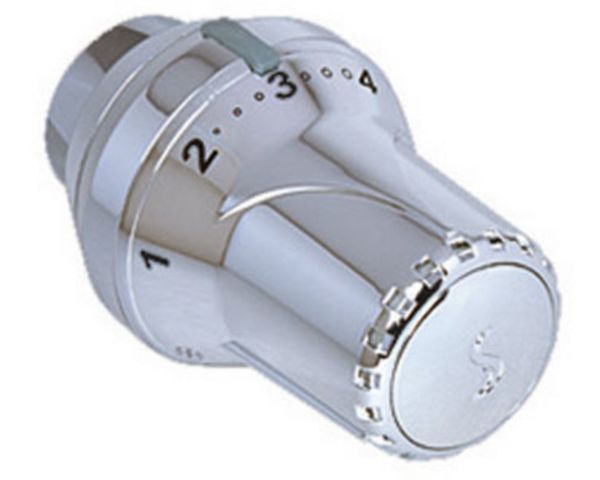 COSMO Thermostatkopf Chrom mit Nullstellung mit Klemmanschluss für Danfoss - Bild 1