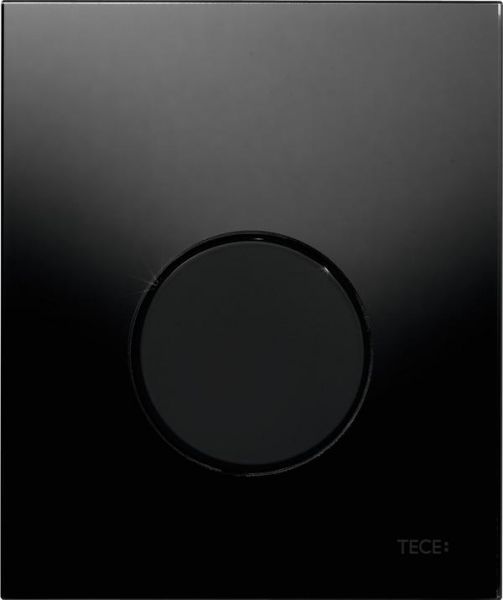 TECEloop Urinal-Betätigungsplatte Glas schwarz, Taste schwarz, inklusive Kartusche 9242657 - Bild 1
