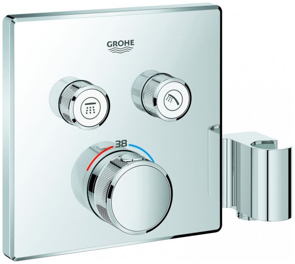 GROHE Thermostat Grohtherm SmartControl FMS eckig 2 Abspv. integ. B.halter chrom 29125000 - Bild 1